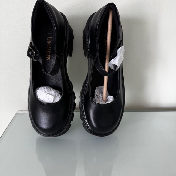 NIB - Dream Pairs Black Platform Mary Janes Pumps - Picture 3 of 7